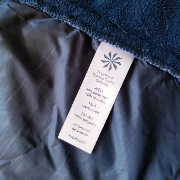 🌸 Athleta |‎ Teal Outerwear Nylon Puff Vest XS - Picture 4 of 10